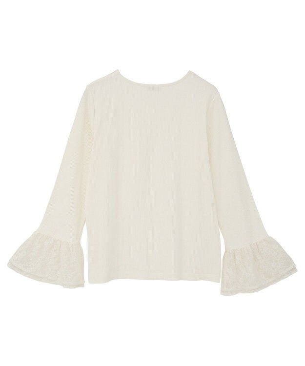 earth music&ecology 【吸湿発熱】あったかフェミニンインナー（袖レース） Off White