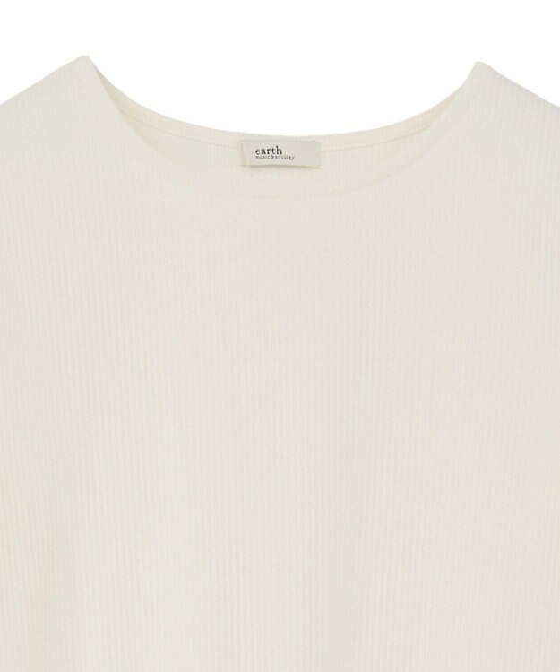 earth music&ecology 【吸湿発熱】あったかフェミニンインナー（袖レース） Off White