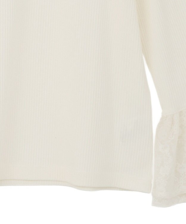 earth music&ecology 【吸湿発熱】あったかフェミニンインナー（袖レース） Off White