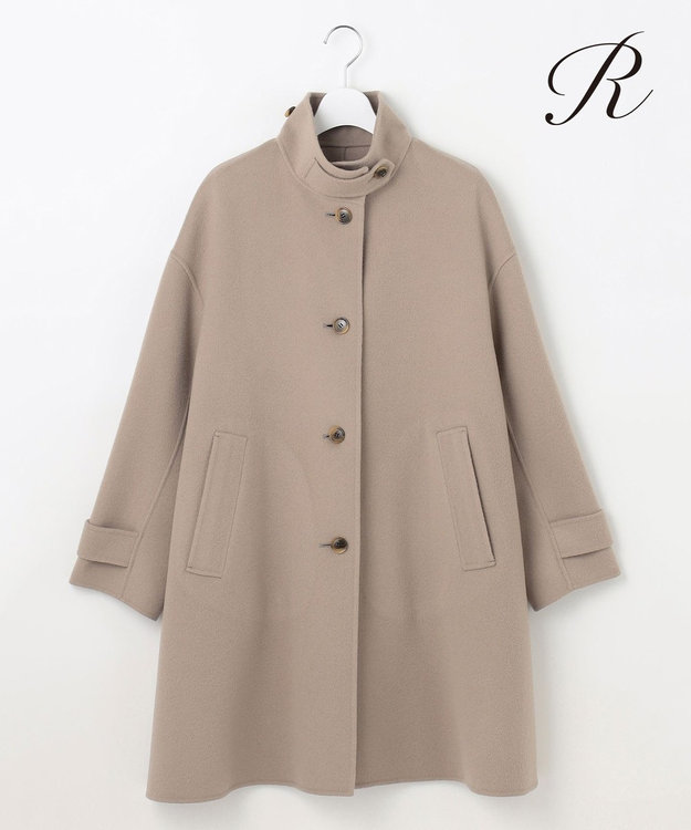 23区 L 【R(アール)】ショートリバー スタンドカラーコート ベージュ系