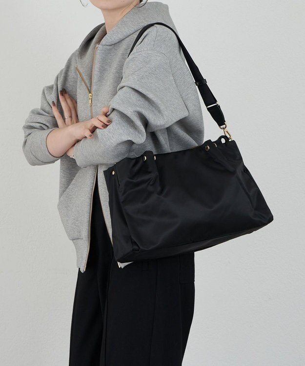 russet ナイロン三層2WAYトートバッグ(CE-1586) Black