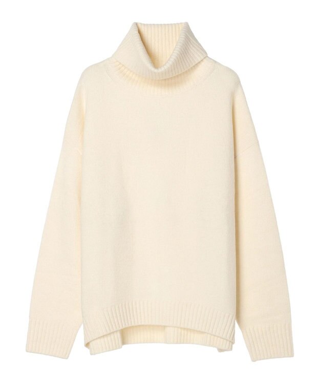 Green Parks ｆｕｗａっとメランジタートルニットプルオーバー Light Beige