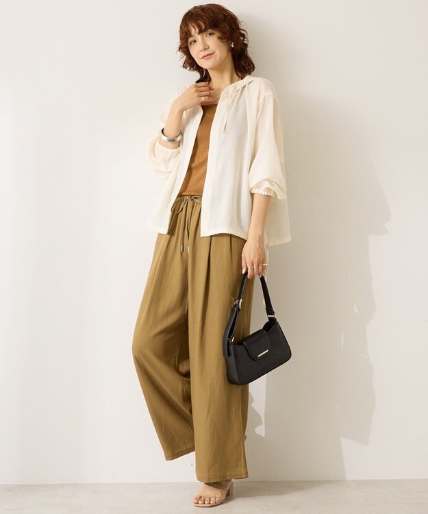 AMERICAN HOLIC シアーフーディーシャツ Ivory