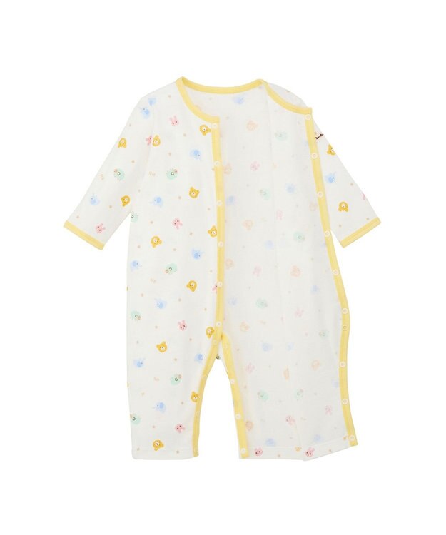 MIKI HOUSE HOT BISCUITS 【60-80cm】 フライス素材 カバーオール肌着 マルチカラー