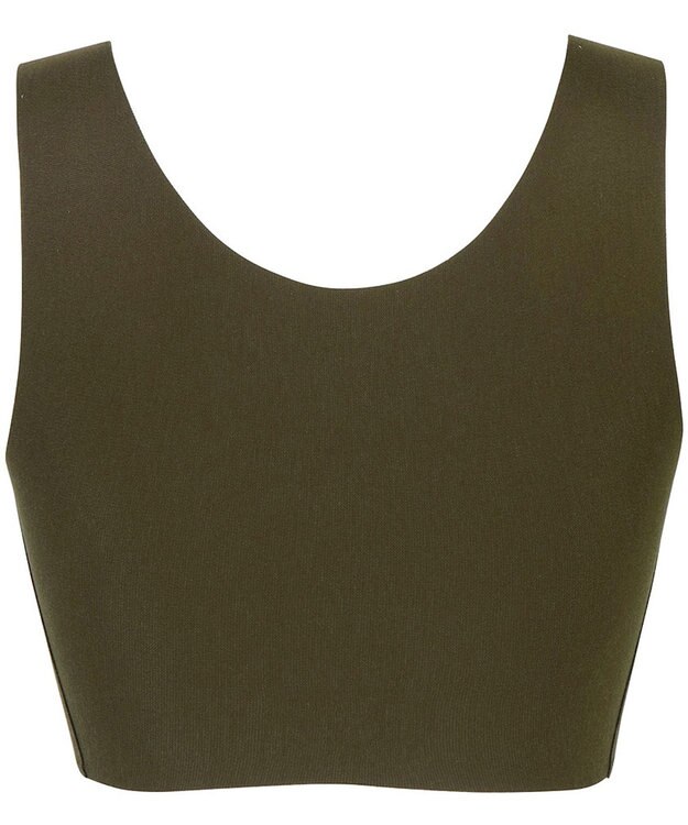 Wing ノンワイヤーブラ 【綿の贅沢】 綿混素材 ラクなのにきれい ハーフトップ KB1031 ウイング／ワコール オリーブ