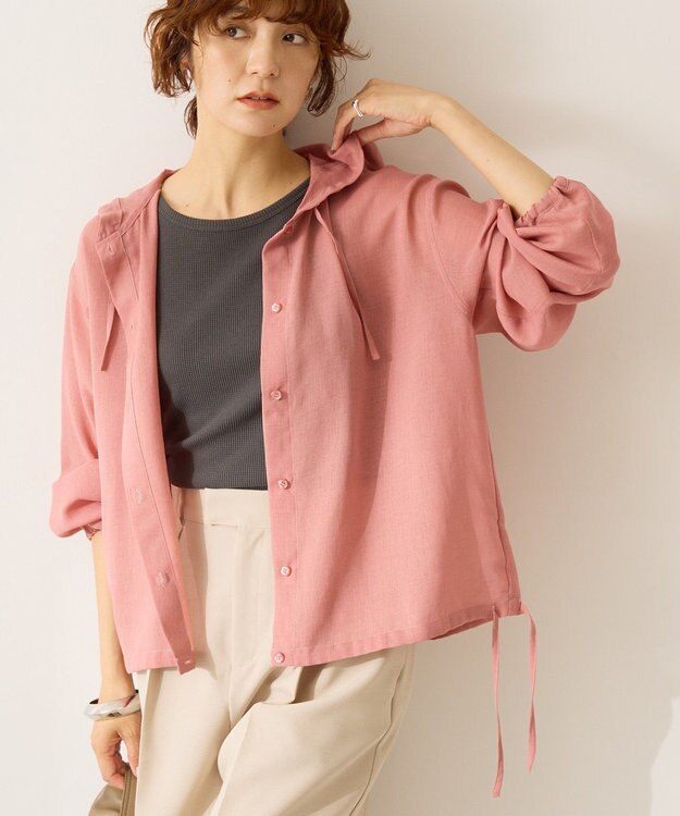 AMERICAN HOLIC シアーフーディーシャツ Pink