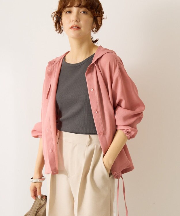 AMERICAN HOLIC シアーフーディーシャツ Pink