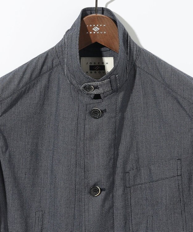 JOSEPH ABBOUD 夏ブルゾン【JAPANファブリック/清涼/軽量】ダブルワッシャーストレッチ ブルゾン ネイビー系
