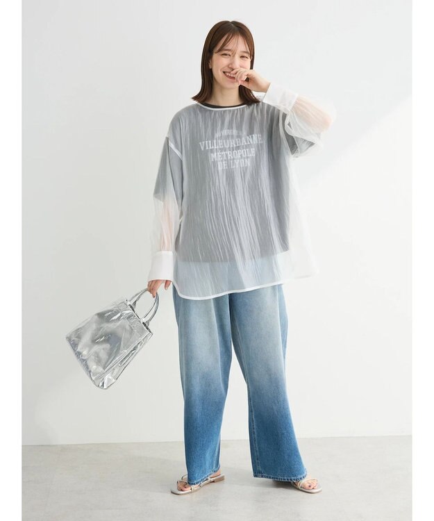 Green Parks ・ＥＬＥＮＣＡＲＥ　ＤＵＥ　２ｗａｙシアーブラウス Off White