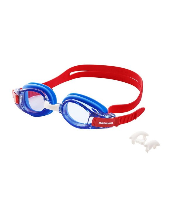 MIKI HOUSE HOT BISCUITS 【ミキハウス】 ジュニア用くもり止めスイミングゴーグル 紺