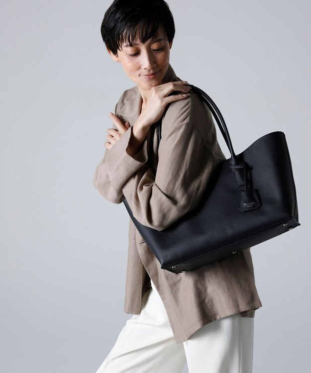TOPKAPI 【雑誌掲載】【Breath TOPKAPI】ELAN エラン シュリンクレザー 2way トートバッグ ブラック