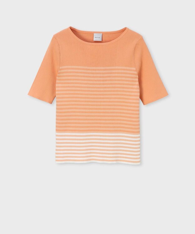 Paul Smith リブ ボーダー ニット オレンジ
