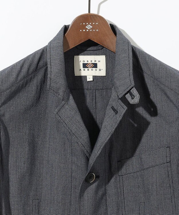 JOSEPH ABBOUD 夏ブルゾン【JAPANファブリック/清涼/軽量】ダブルワッシャーストレッチ ブルゾン ネイビー系