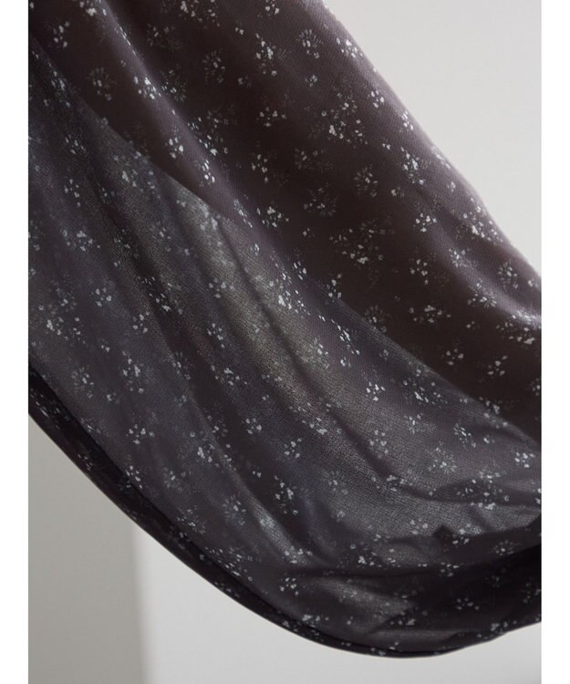 Te chichi フラワーシフォンフリルネックドレス ブラック