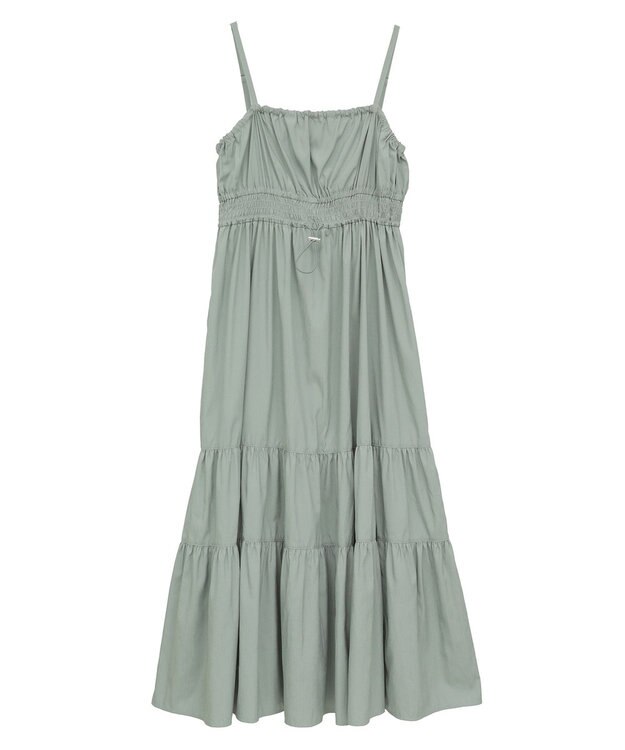 earth music&ecology ドロストシャーリングキャミワンピース Light Khaki