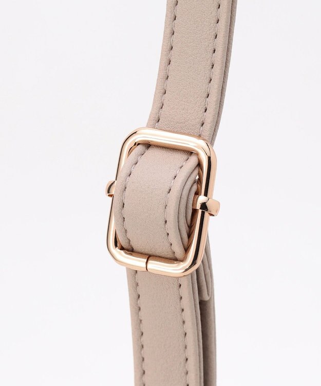 ANY SIS 【2WAY】スクエアミディトート バッグ ライトグレー