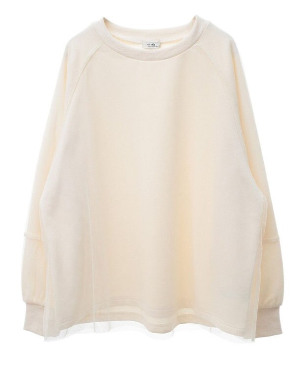 earth music&ecology シアーレイヤードプルオーバー Ivory
