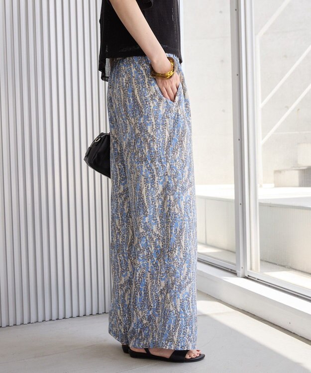 AMERICAN HOLIC ボーホー柄プリントワイドパンツ Black