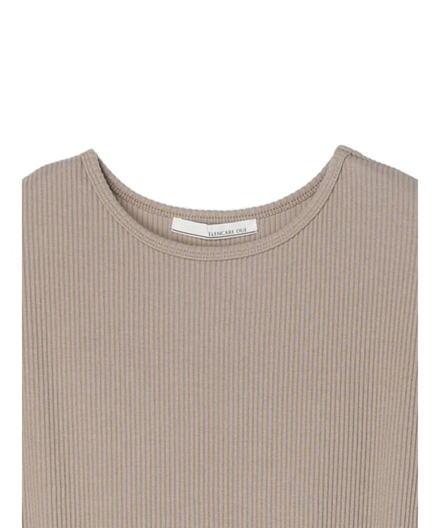 Green Parks ・ＥＬＥＮＣＡＲＥ　ＤＵＥ　リブキリカエワンピ Gray Beige