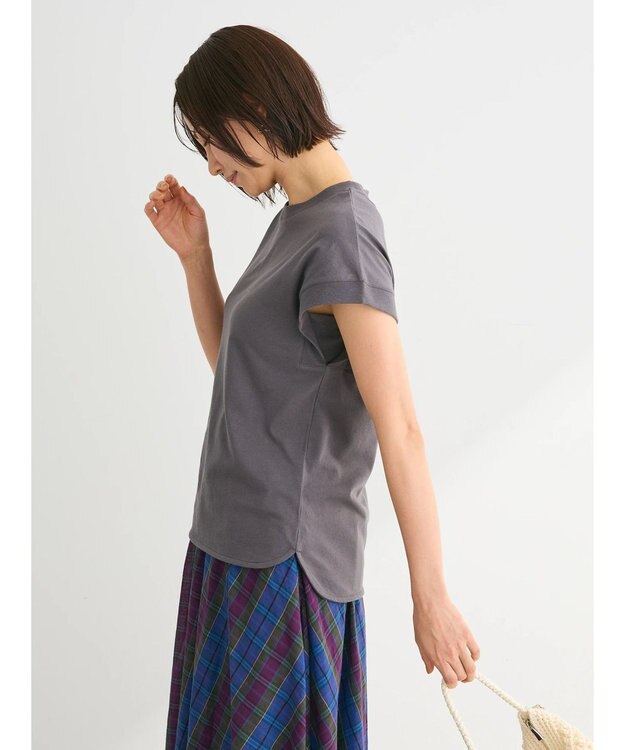 Green Parks ・Ｐｅｔｉｔ　Ｆｌｅｕｒ　リブフレンチＴＥＥ Charcoal Gray