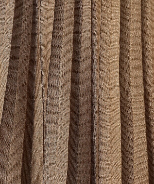 自由区 【セットアップ対応・洗える】ヴィスコースシアーニット スカート ブラウン系