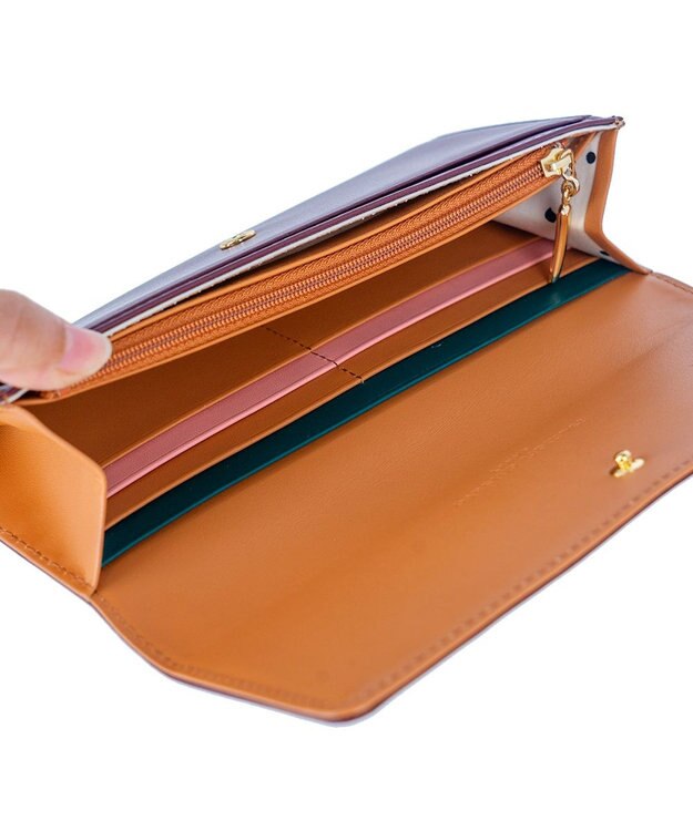 tsumori chisato CARRY スカラップコンビ 長財布 かぶせタイプ キャメル