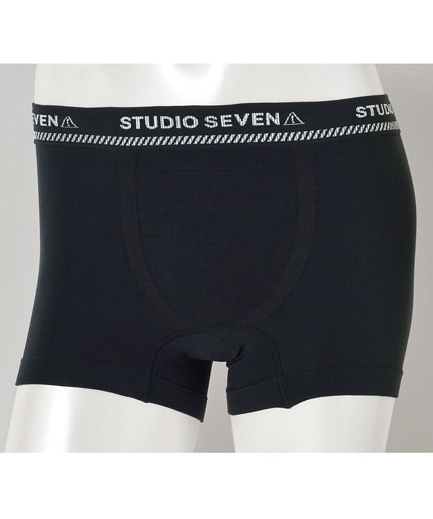 WACOAL MEN メンズ <STUDIO SEVEN>コラボ 【PANTS HOLIC】 ボクサーパンツ ワンサイズ(S-LL) 立体成型 適度なフィット感 前閉じ 下着 GT3777 /ブロス ブラック