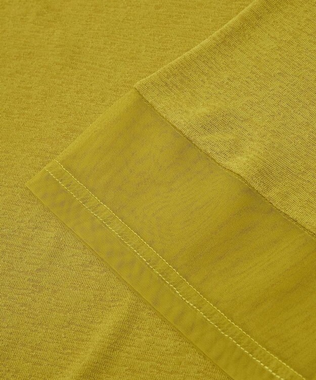 Green Parks 袖チュールドッキングシアー５分袖プルオーバー Green