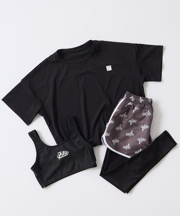 OP／FILA 【FILA】Tシャツ付きセパレート 3点セット水着 ブラック