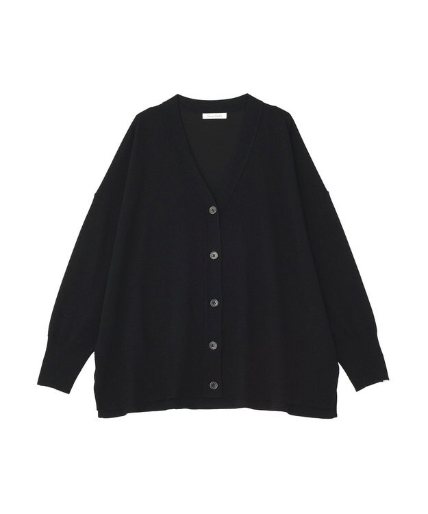 Green Parks ここちニットＶネックカーディガン Black