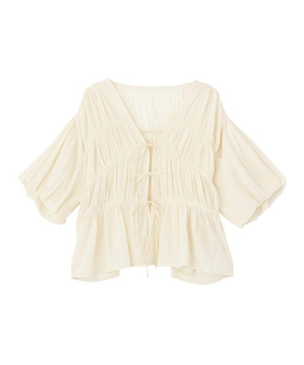 AMERICAN HOLIC フロントリボンブラウス Ivory