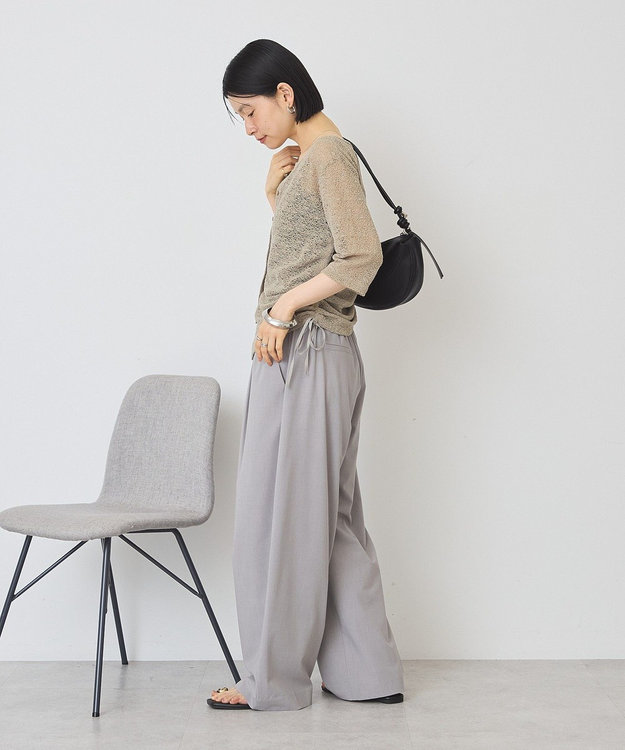 AMERICAN HOLIC レース5分袖カーディガン Beige