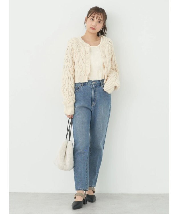 earth music&ecology ｍｉｘケーブルカーディガン Off White