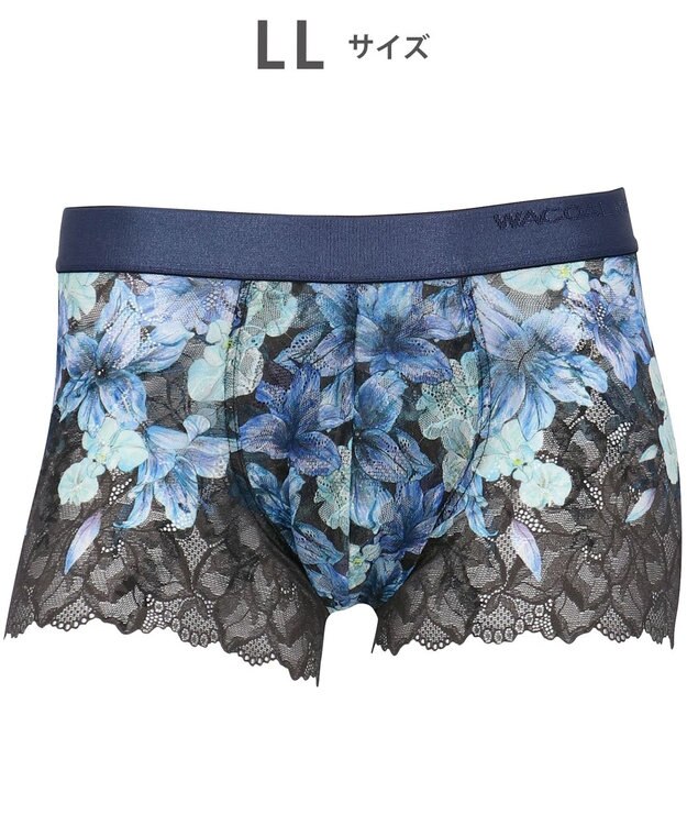 WACOAL MEN WACOAL MEN 【レースボクサー】 ボクサーパンツ フロント快適グラマラス 通気性 スカラ始末(裾部分) 前閉じ レース 下着 メンズ WT3826 /ワコールメン ダークグレー