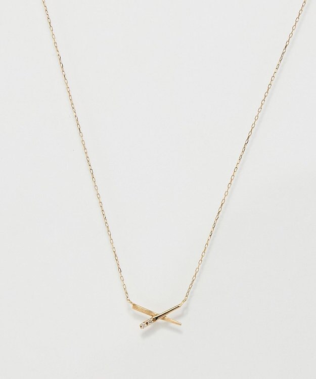 Phoebe 【K10】プレシャスクロスダイヤモンドネックレス/全長:40cm ゴールド