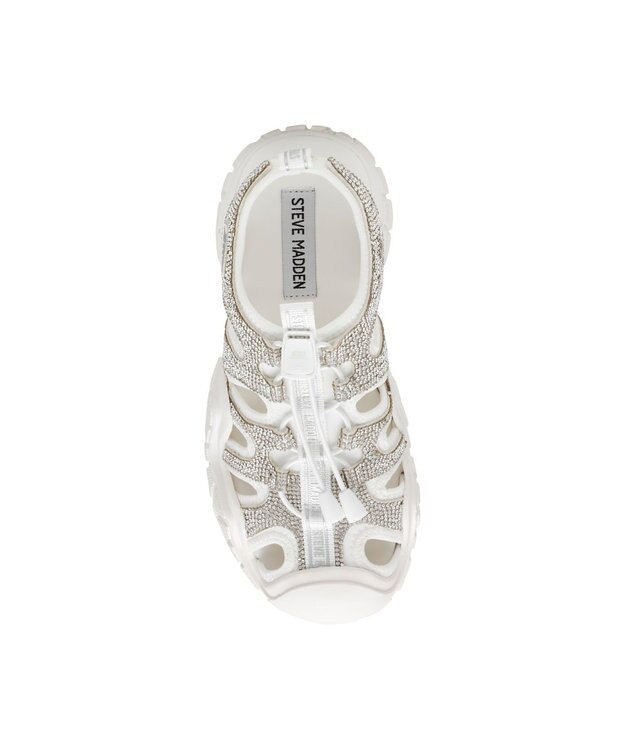 STEVE MADDEN MIDNITE ラインストーンスポーツサンダル シルバー