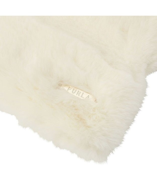 MOONBAT FURLA フェイクファーティアードマフラー オフホワイト