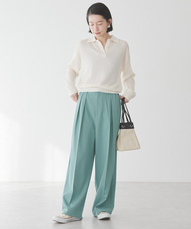 AMERICAN HOLIC タックワイドパンツ Green