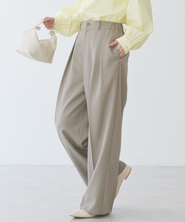 AMERICAN HOLIC タックワイドパンツ Beige