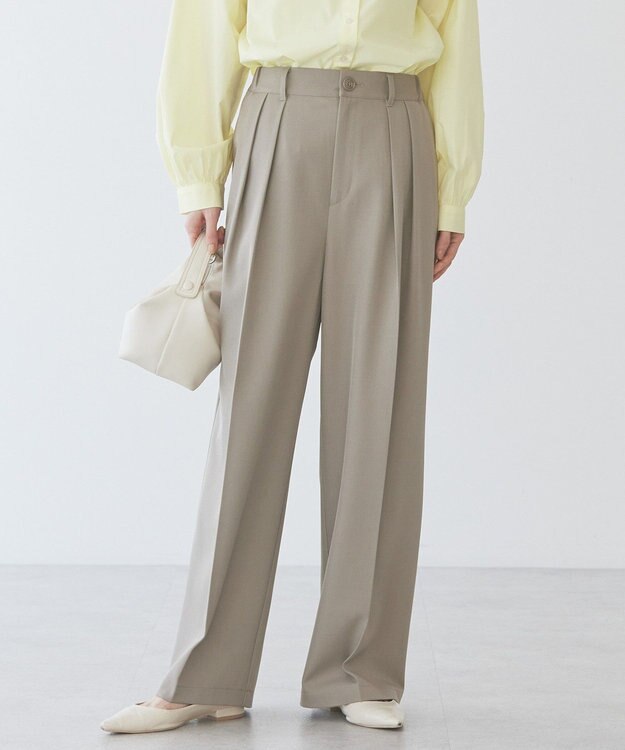 AMERICAN HOLIC タックワイドパンツ Beige