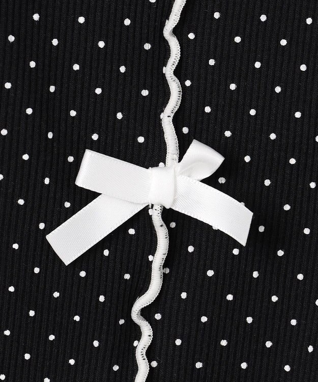 ANY KIDS 【一部店舗/WEB先行販売アイテム】ドット×リボン 半袖Tシャツ ブラック