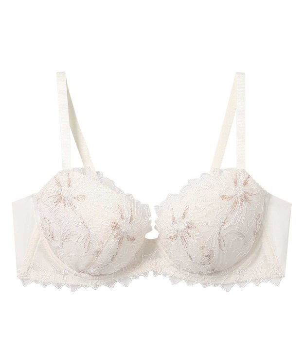 AMPHI ブラジャー ふっくらまる胸キープ 脇高設計 背中をスムージング 【Hold Day Bra ホールドデイブラ】 ブラ BBJ304 アンフィ／ワコール アイボリー