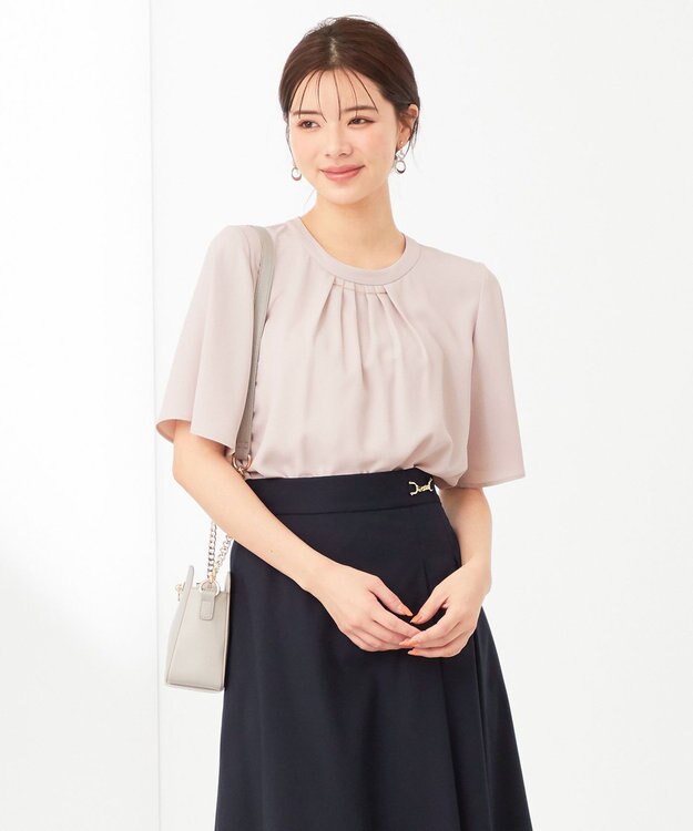 ANY SIS 【洗える】リュクスバーポイント ブラウス ローズグレー