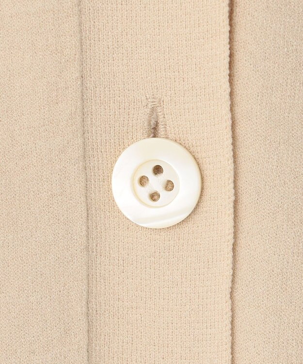 23区 【洗える】テンセルストレッチ Vネック ショート カーディガン ベージュ系