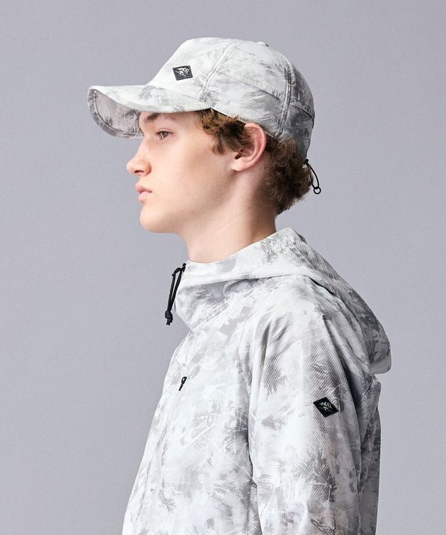 JOSEPH ABBOUD MOUNTAIN 【ECO撥水・軽量・パッカブル】エンボスストレッチプリント キャップ ライトグレー系5