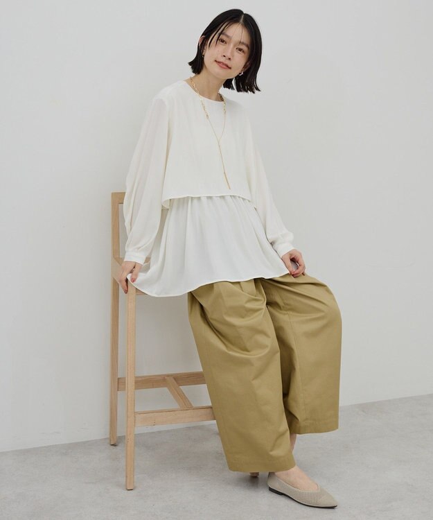 AMERICAN HOLIC 【整履き】メッシュニットフラットパンプス Beige