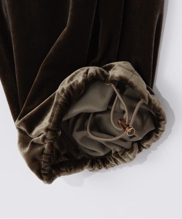 GRACE CONTINENTAL トリアセベロアパンツ カーキ