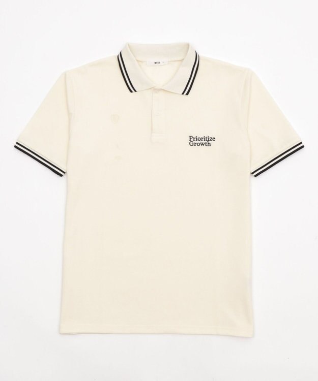 WEGO 【ユニセックス着用ITEM/MLサイズ展開】ワンポイント刺繍カノコポロ（SS） ホワイト