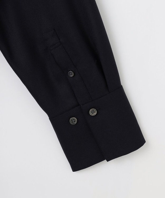 自由区 【洗える】ライトビエラシャツ ワンピース ネイビー