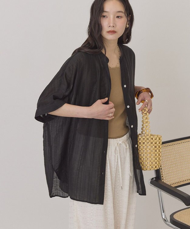 AMERICAN HOLIC スキッパードルマンビッグシャツ Black